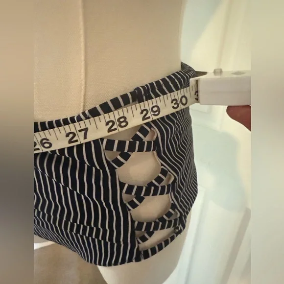 Black and White Striped Bikini Set - Picture 7 of 16